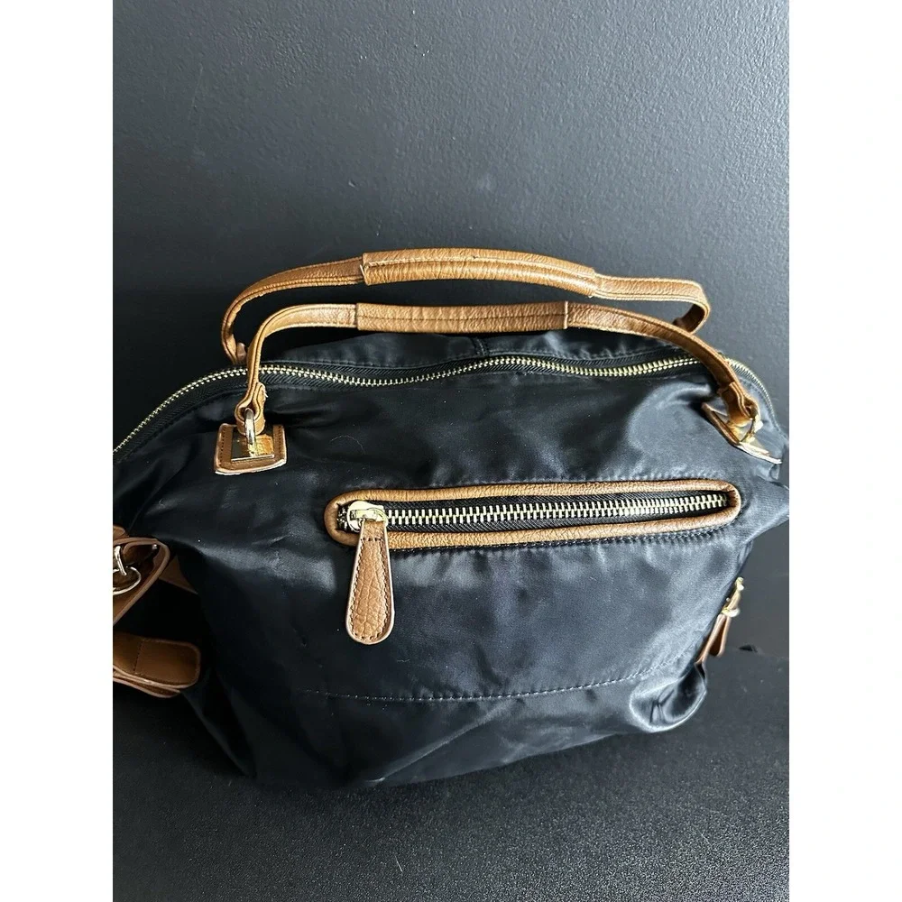 Big Buddha Black BOHO Crossbody Double Handle‎ Mailbag Purse Satchel Paisley Bag